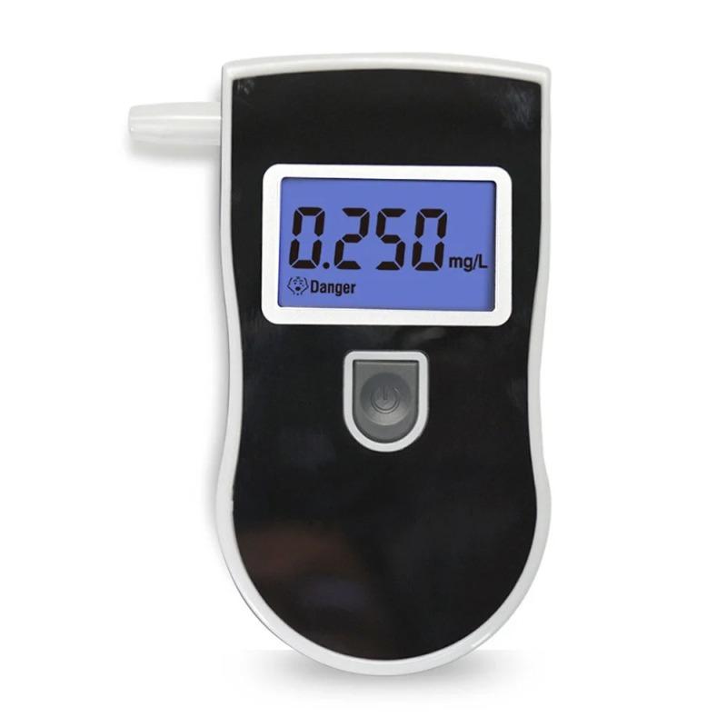Digital Breath Alcohol Tester Car Breathalyzer Portable Meter Wine Test Blowing Drunk Driving Tester. Black