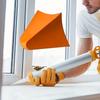 2/4pcs Silicone Caulking Finishing Tool - Reusable Smooth Applicator for Kitchen and Bathroom Seals, Orange Triangle Design.