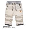 Letní pánské elastické pas jednobarevné univerzální kapsy stahovací šňůrka střední pas šortky na dovolenou