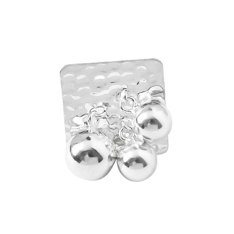 Anello Vintage Crossover Placcato Argento S925 Coreano - Design Aperto Rotondo e Quadrato da Donna per Dito Indice