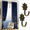 2 x Vintage Gardinenhalter Vorhanghalter Haken Fensterdekoration Beschläge