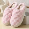 Warm Striped Non-Slip Fluffy Cotton Slippers for Men & Women