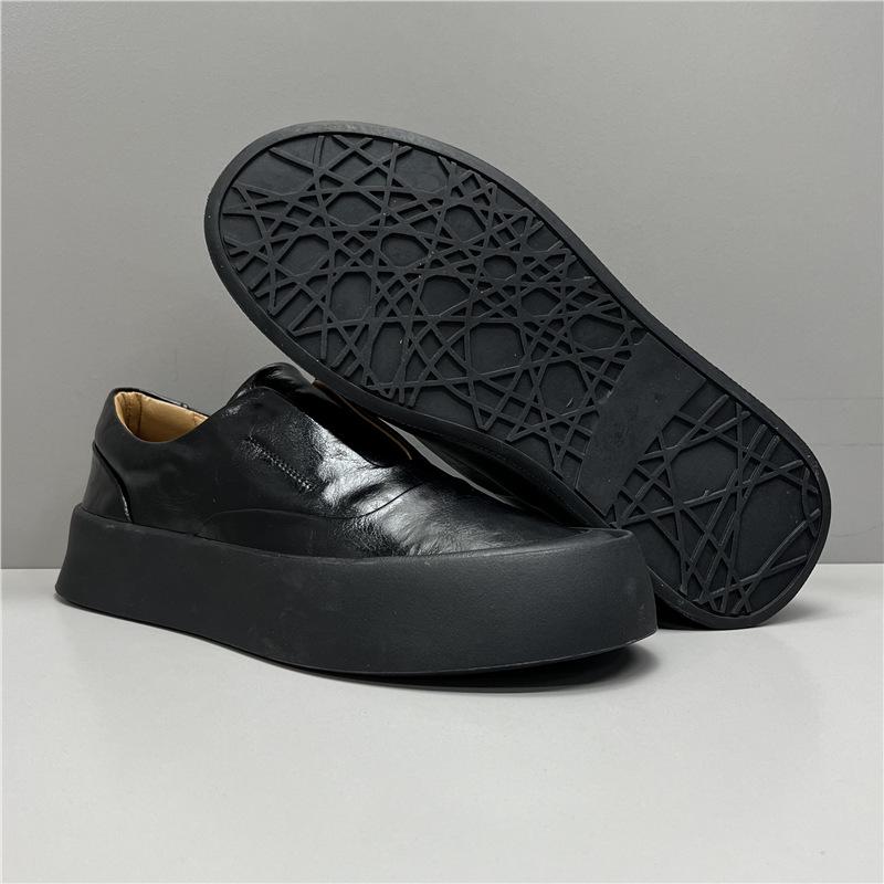 Autumn new leather glossy board shoes casual sports low-top plain ysd