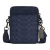 Sullivan 16 Classic Print Zipper Closure Leather Shoulder Bag Small Men Shoulder Bag Blue CW388-QBN2V