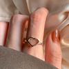 Elegantly Adjustable Crafted Open Heart Ring For Women Unique Design Geometric