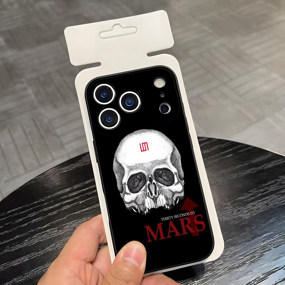 

30 T-Thirty SecondS To Mars Phone Case For IPhone 17 Air 16 E Pro Max 15 14 13 Mini 12 Pro 11 Max Plus Black Soft Shell iPhone17 Air