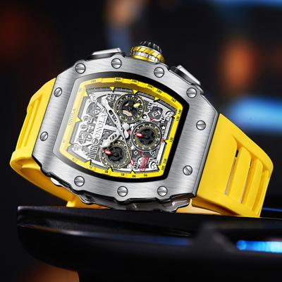 Hoge kwaliteit multifunctionele militaire sport waterdichte herenhorloge siliconen band quartz herenhorloge topmerk luxe chronograaf horloge klok