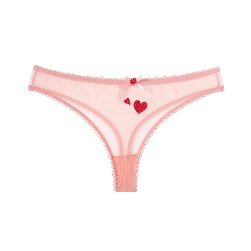 Mesh Transparent Thong Women Embroidery Panties Lace Sexy Underwear Seamless G-String Female Underpants Intimates Lingerie