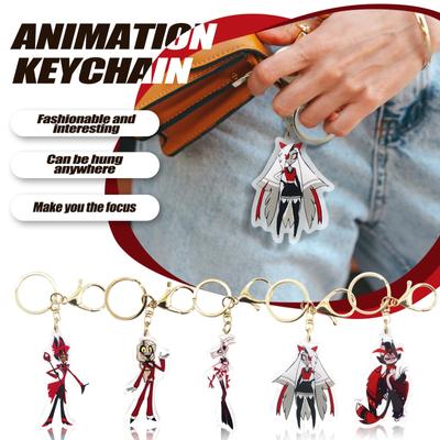 Hazbin Hotel Hell Acrylique Porte-clés Anime Périphérique Hazbin Hotel Hell Acrylique Porte-clés Anime Périphérique