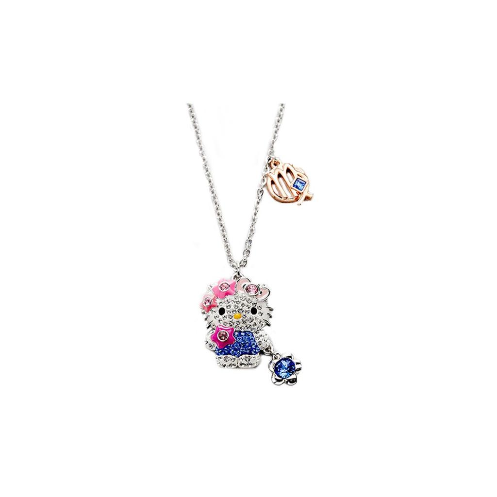 Swarovski Hello Kitty Cute Hello Kitty Zodiac Necklace Women Necklace Silver Gold 5215030