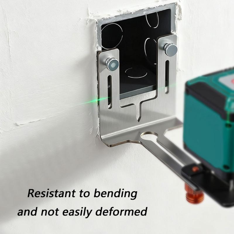 Heavy Duty L Shaped Aluminum Wall Mount Bracket for Level Tool Screw Locking Wear Resistant Design