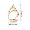 European and American Jewelry Novelty Single Metal Three-dimensional Earring Female Hollow Cat Ear Outline Elf Ear Clip