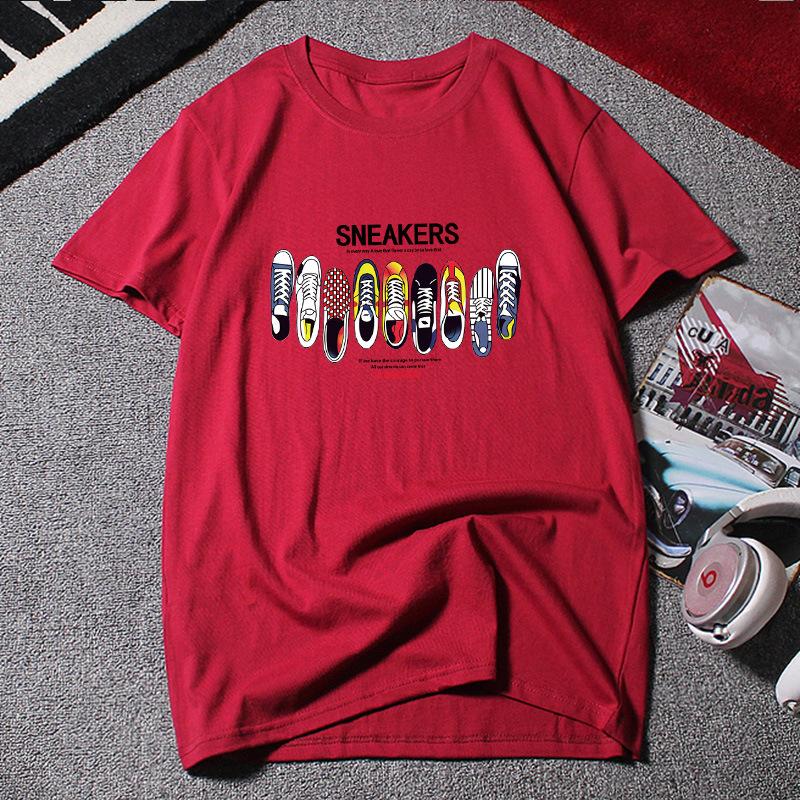 Cotton T-Shirts Summer Short Sleeved T-shirt Men's Round Neck Top Half Sleeved T-shirt Loose T-shirt