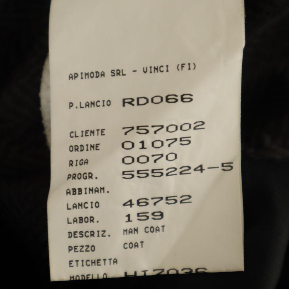 Armani Collezioni Made In Italy Herringbone Pattern Stainless Collar Coat Men's Used