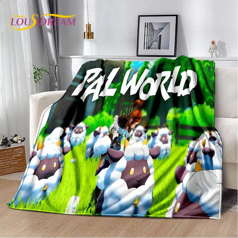 Coperta Palworld Gioco Cartone Animato 3D, Morbida Coperta Plaid per Casa Camera da Letto Letto Divano Picnic Viaggio Ufficio Coperta di Riposo Bambini