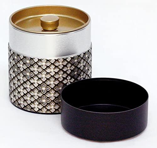 Kotodo Takahashi Seisakusho Tea Caddy KuroTO Komon Flat Type 100g (Hanabishi #124)