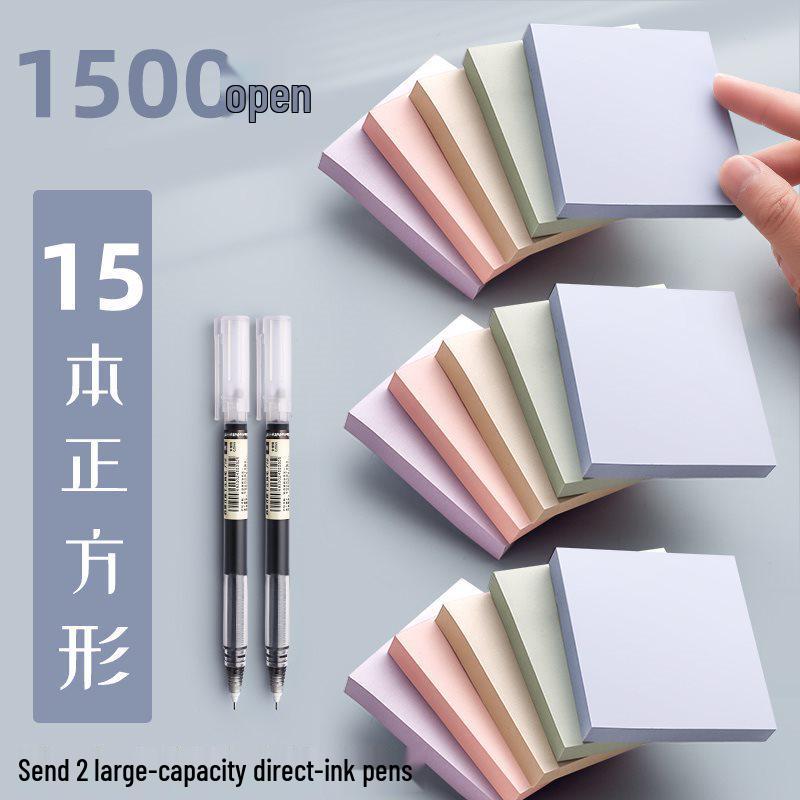 Morandi Colored Sticky Notes: Strong Adhesion, Pure Color, Large Size Student Memo Strips