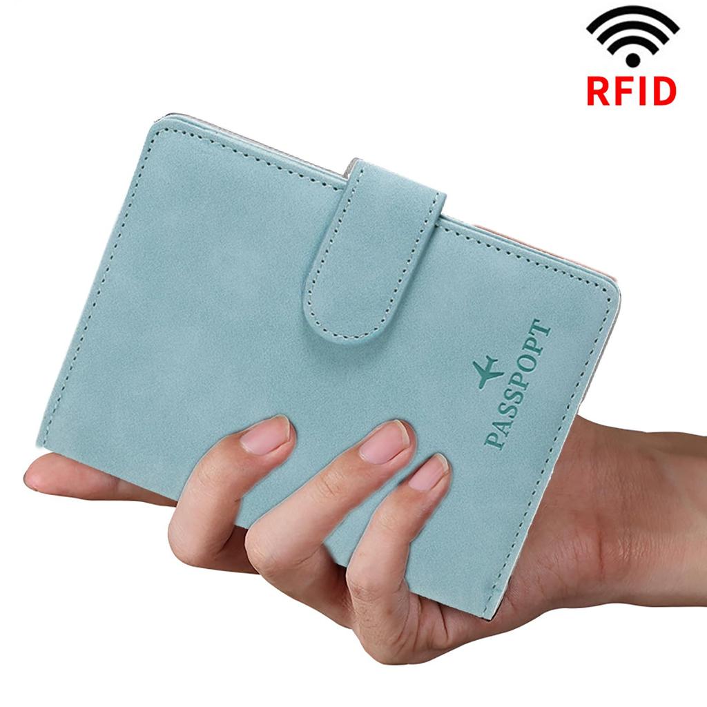 Vetntihose Passport RFID Card Travel Wallet for Men and Safe for International Premium PU Leather Passport Cover with Storage Pockets for Business