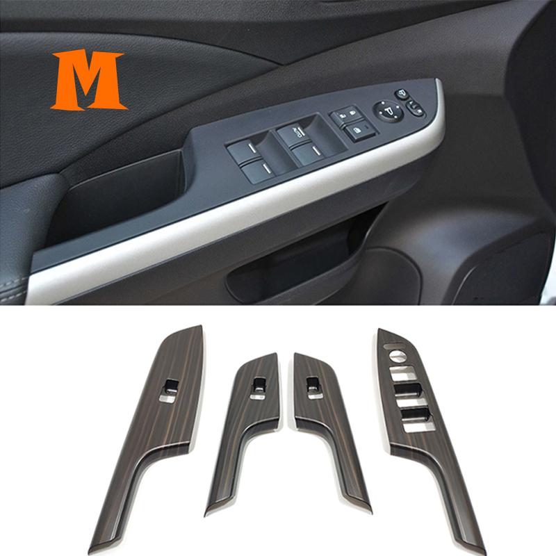 Für Honda CRV CR-V Pfirsich Holz Auto Klimaanlage AC Schalter Taste Aufkleber Abdeckung Trim 2012 13 14 15 2016 Styling
