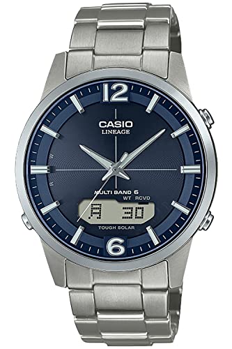LINEAGE Мужские титановые часы Casio с солнечной батареей и радиоконтролем LCW-M170TD-2AJF (Официальный японский продукт) в серебре
