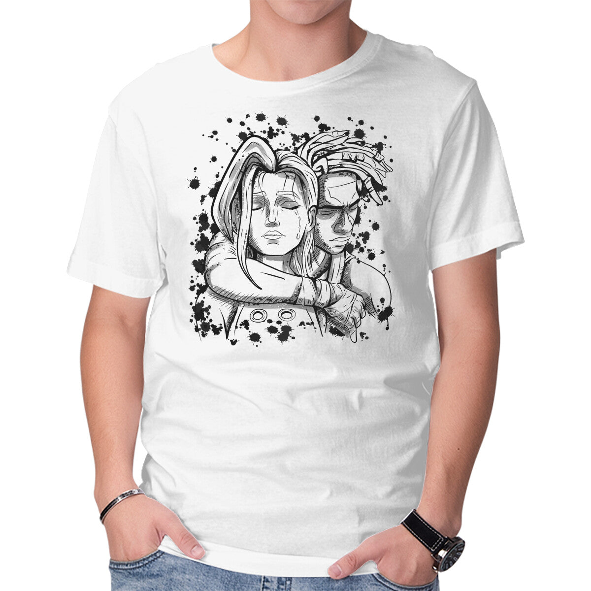 Unisex Crew Neck T-Shirt Four Seconds Graphic Short Sleeve Casual Tee XXXXL