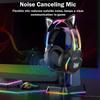 Gaming Headset with Microphone, Cat Ear Headphones for PC Laptop PS4 PS5 Xbox Switch, Rainbow RGB Lighting & Virtual Surround Sound