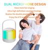 Portable Wireless Dual Microphone Karaoke Machine Bluetooth PA Speaker KTV DSP System HIFI Stereo Sound RGB Colorful LED Lights