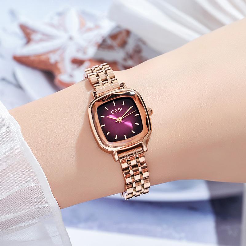 Simple And Compact Dial Women'S Watch Retro Schoolgirl Square Steel Belt Quartz Watch