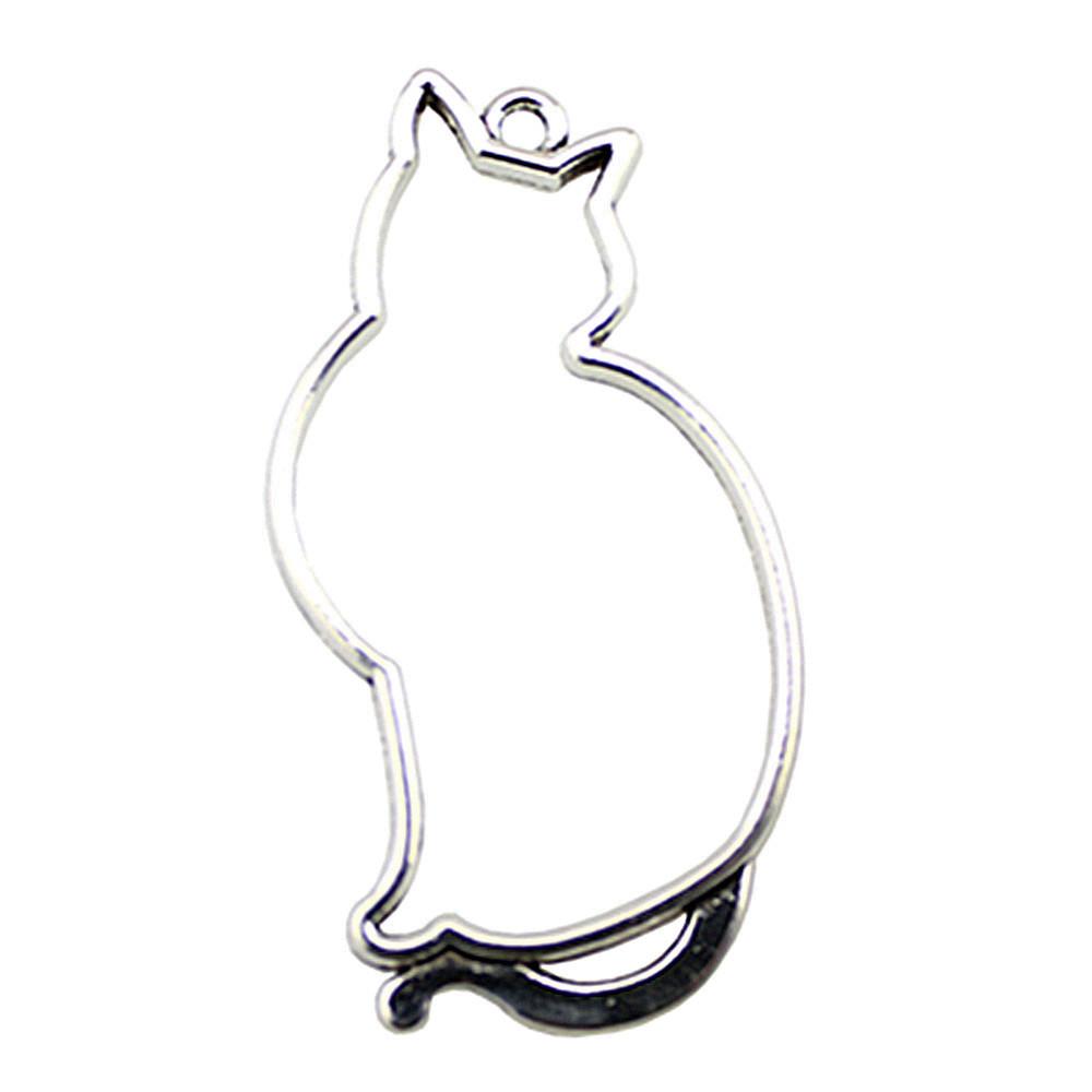 Geometric Openwork Resin Charms MOON HEART Pendants Multi Color Alloy Jewelry Component