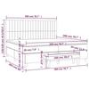 3137342 vidaXL Divan Bed with Mattress Dark Grey 200x200cm Fabric