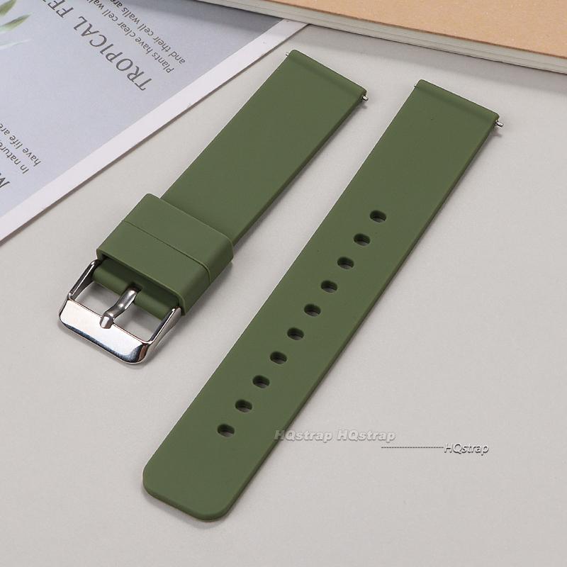 14mm 16mm 18mm 20mm 22mm 24mm Quick Release Soft Silicone Watch Band Universal Rubber Waterproof Bracelet Replacement Strap