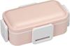 Skater Bento Hergestellt für mit einer weichen, spülmaschinen- und mikrowellengeeigneten, dunklen Box, 2-stöckig, 600ml, Japan, Damen, kuppelförmiger Deckel, Sicher, Rosa, PFLW4AG-A