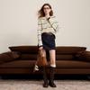 SanCai Women's Striped Retro Knit Cardigan