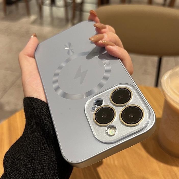 Applicable to Apple 16Promax Lightning Magnetic Mobile Phone Case All-inclusive Lens Film iPhone16 Protective Case Shockproof