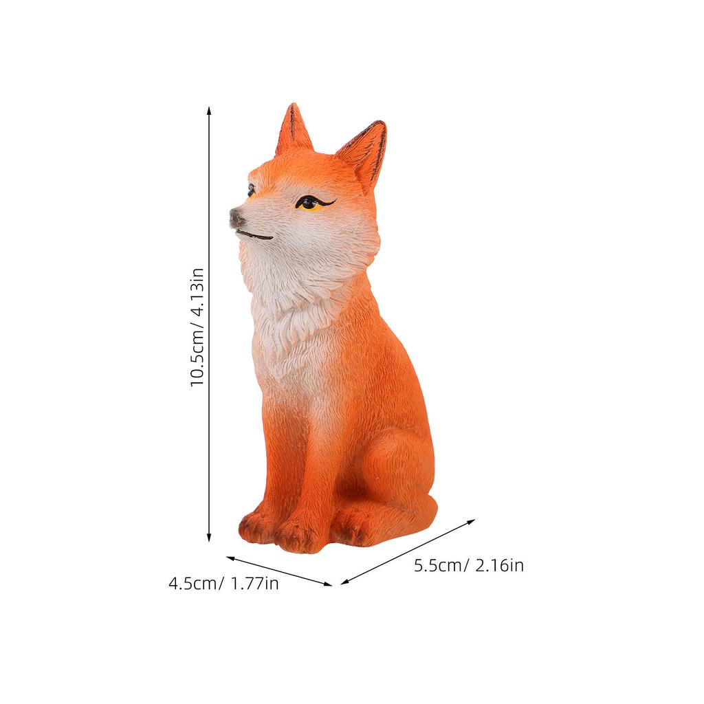 Mini Resin Fox Statue for Outdoor Micro Landscape Decor - Small Lifelike Animal Ornament for Garden Patio Bonsai Plant Pot Fairy