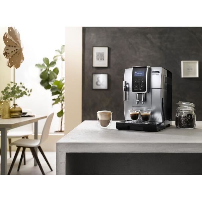 Machine expresso automatique avec broyeur - DELONGHI - DINAMICA ECAM 350.35.SB - Ecran 4 recettes - Silver