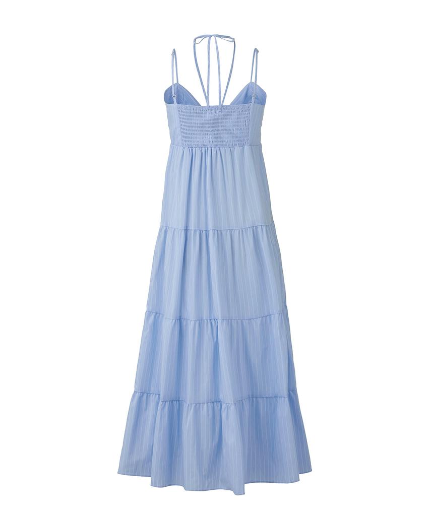 Bellodinela Blanc Stripe Dress Sky Blue