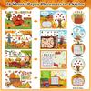 PETCEE Thanksgiving Coloring Placemats - 16PCS 14''x10'' Double-Sided Kids Placemats for Colorful Craft Activity & Party Decorations