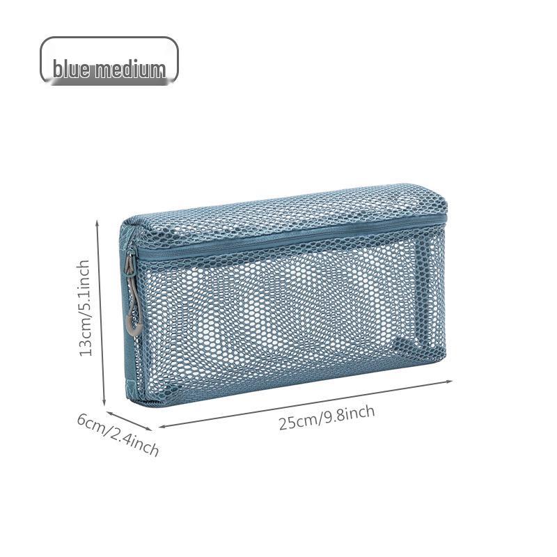 Women's Portable Mesh Honeycomb Makeup & Toiletry Bag - Visible Storage, Small & Lightweight Cosmetic Brush Bag for Travel.