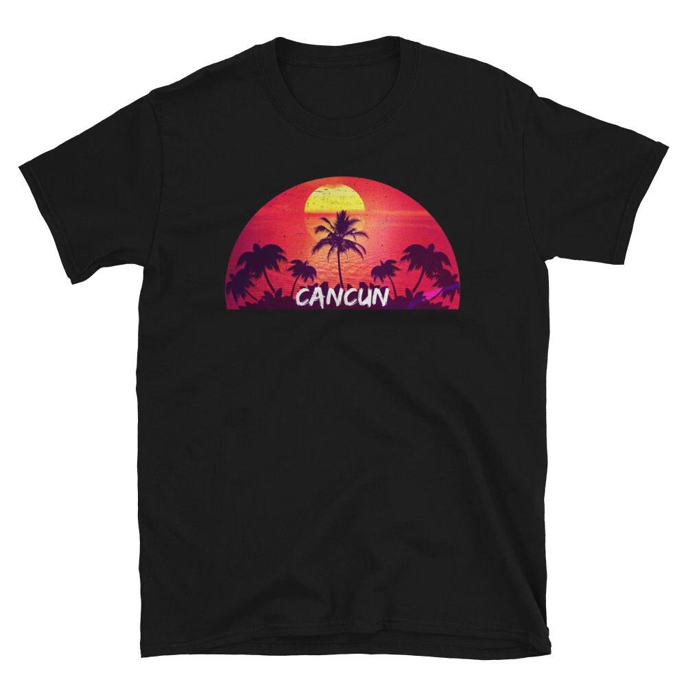 Cancun Tropical Vacation Ocean Distressed T-Shirt 2XL