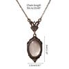 Lace Edge Oval-Magnifier Glasses Necklace Decor for Reading Birthday Gifts