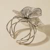 Irregular Opening Bracelet Exaggerated Floral Bangle Hollow Bracelet  Wedding Party Accessories