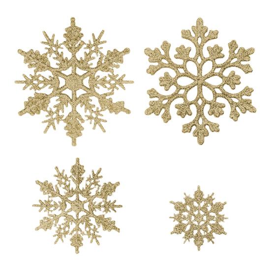 36 Pcs Christmas Snowflake Ornaments Glittered Snowflake Hanging Decoration for Christmas Indoor Winter Wonderland Decor