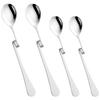 4 Pcs S-shaped Coffee Spoon Dinner Seasoning Dessert Spoons Stirring Stainless Steel