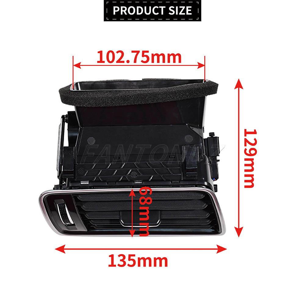 3AD819701A 3AD819702A 3AD819728A Black Chrome Piano Paint Air Conditioning Outlet Vents For VW Passat B6 B7 2006-2011