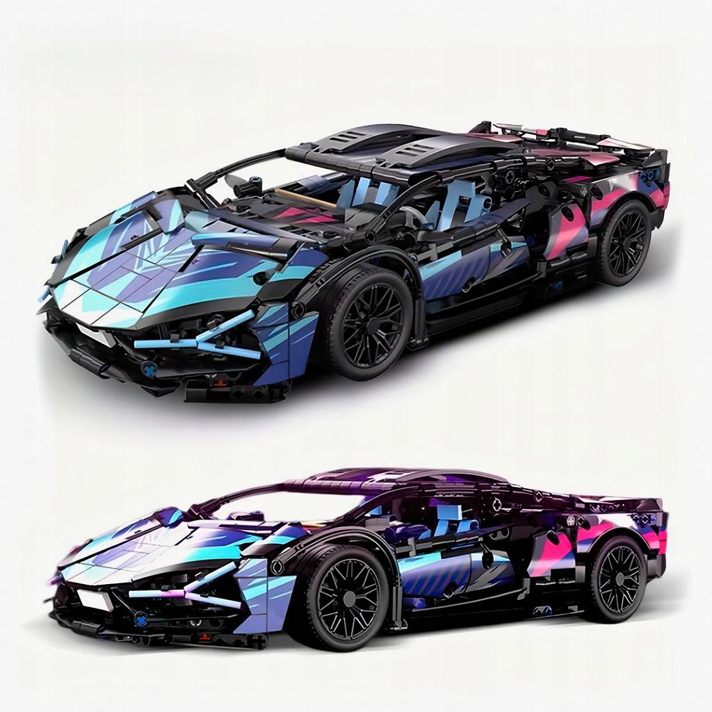 Mega Lamborghini Blocks Cyberpunk Blocks Set - 1314 Elements Perfect Gift