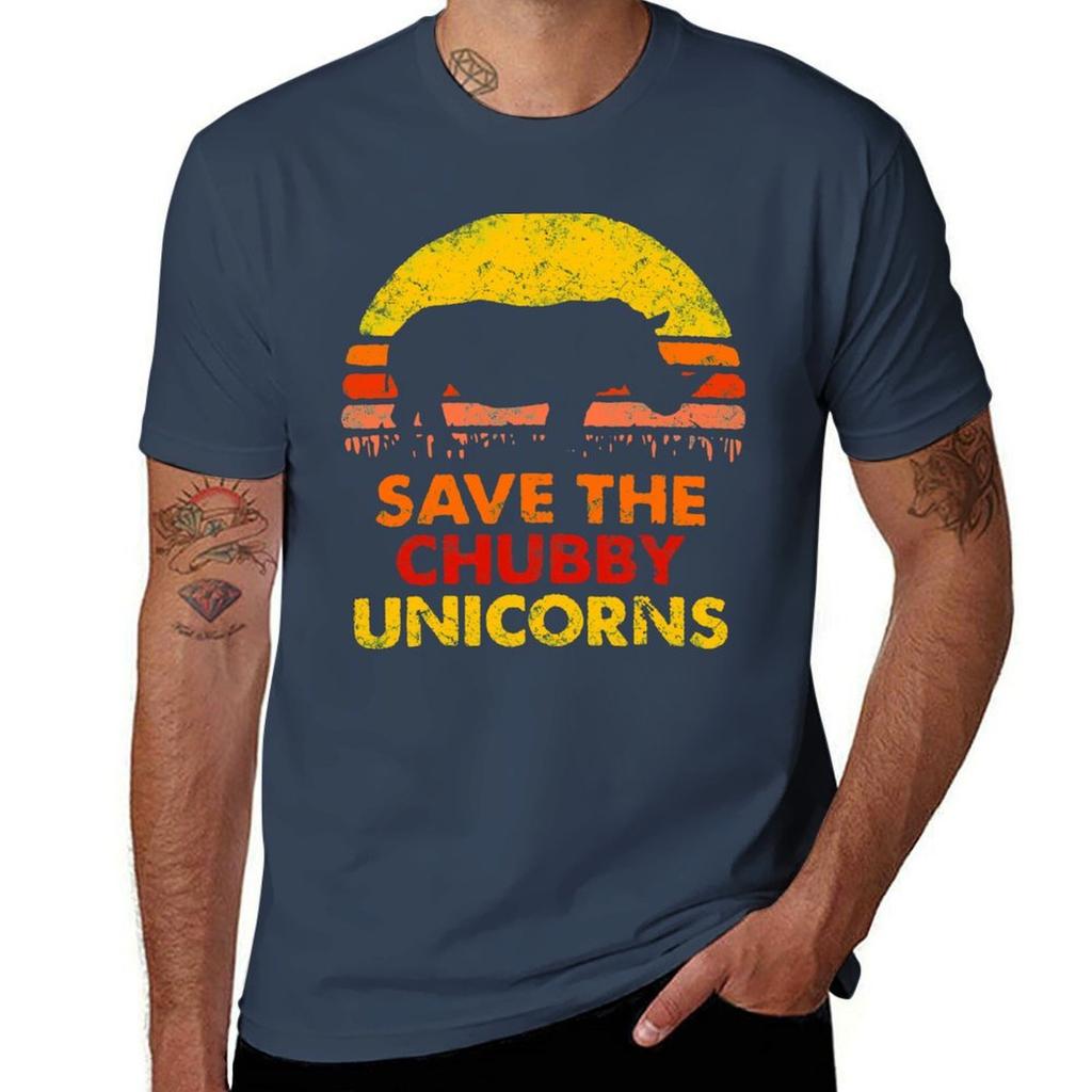 Save The Chubby Unicorns Tshirt T Shirts For Unisex Graphic Funny Tshirt