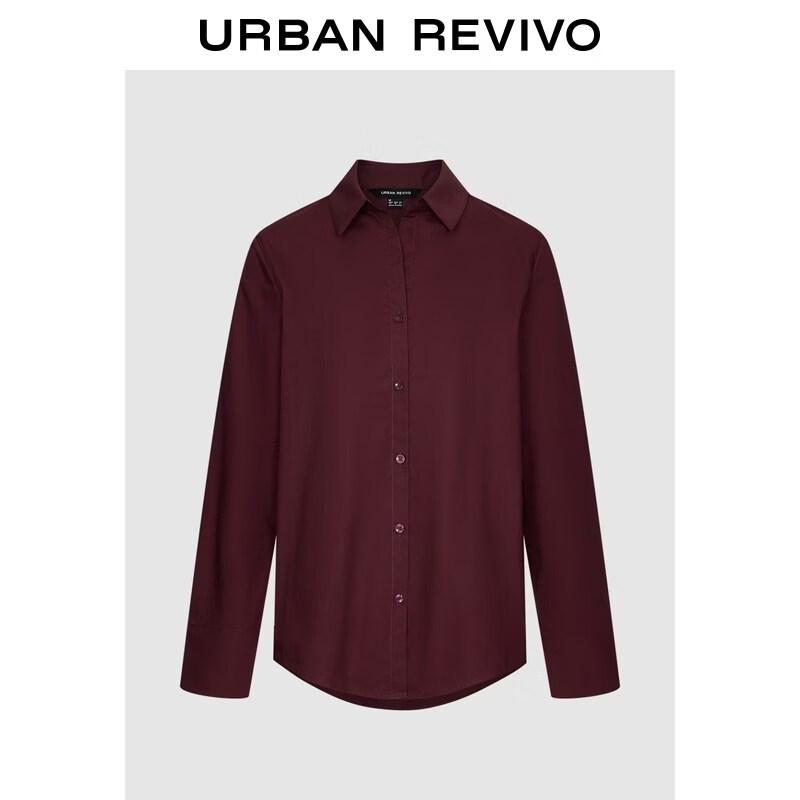 UR2026 Women s Cotton Lapel Button-Front Shirt M