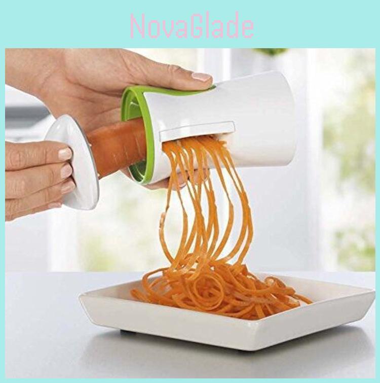 Premium Groentespiraalsnijder en Fruit Snijder met Scherpe Roestvrijstalen Messen