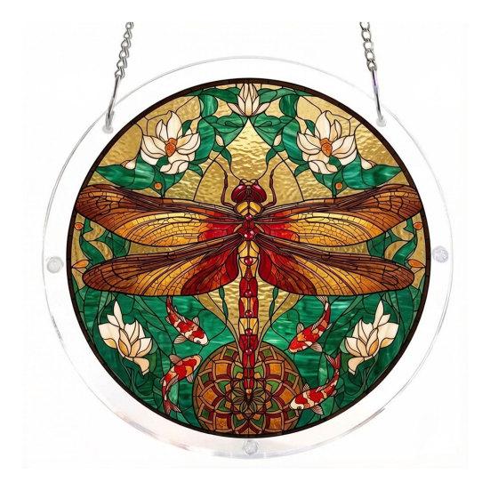 Acrylic Puzzle Suncatcher Decoration, Stained Glass Door Window Hanging Ornament, DIY Puzzle Crafts Pendant for Adults, Puzzle Enthusiasts
